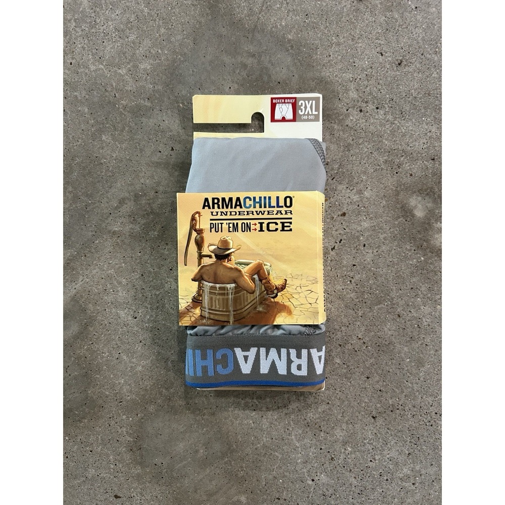 Duluth Men's Armachillo Cooling Boxer Briefs Underwear 3XL (48-50) Light Gray